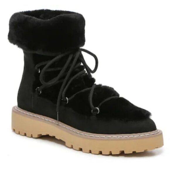 NWOT J.Lo Faux Fur Suede Booties Size 8.5 Fall Winter Streetwear Warm Comfy - Picture 1 of 8